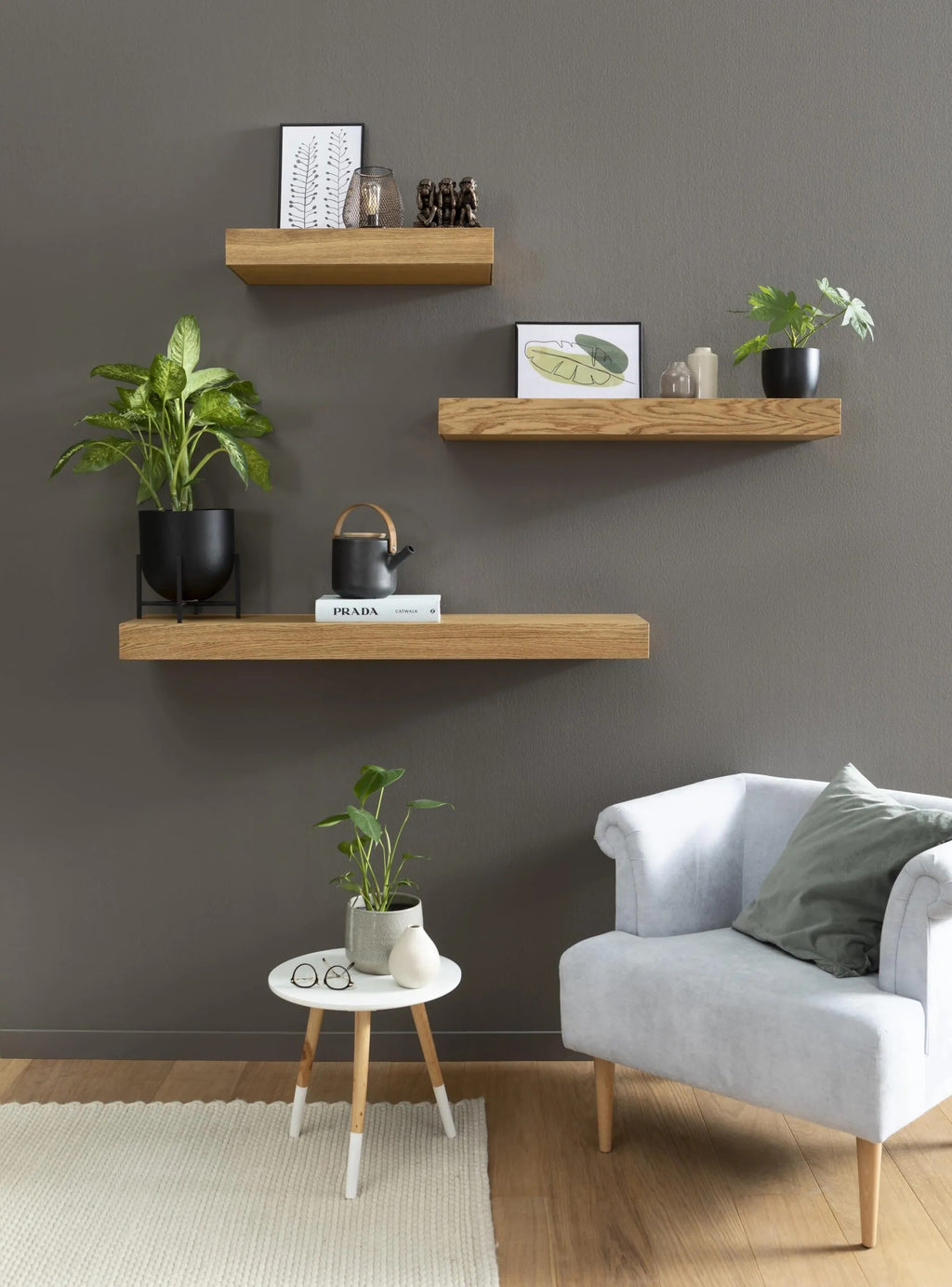 SecretShelf - Floating Wall-Mounted Shelf with Hidden Storage Safe Compartment
